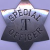 early 1880's AT&SF Railway Special Officer marked "AT" for Arizona Territory 
