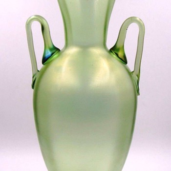 Tall Loetz Olympia Vase with Handles PN I- 3145 - Art Glass