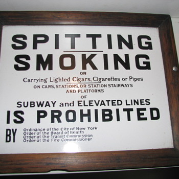 Vintage Subway Porcelain Sign