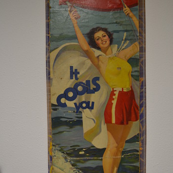 coca-cola cardboard 1936 poster