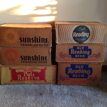 Old Reading & Sunshine Beer Cases - Breweriana