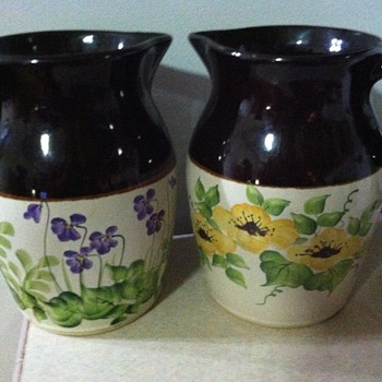 Robinson Randbottom hand painted pitchers