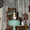 Aladdin Moonstone Quilt Jadeite Oil Lamp...1930's