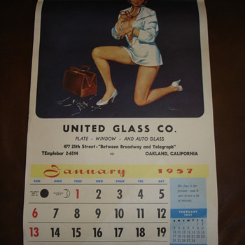 1957 PINUP CALENDAR - Paper