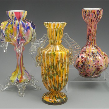 Some Bohemian Trophy / Posy Vases - Art Glass