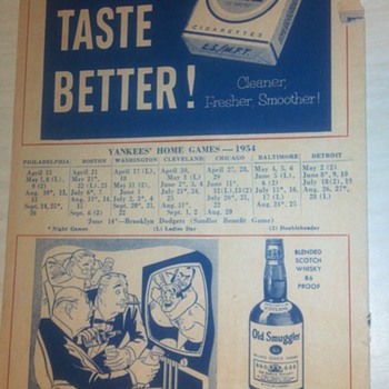 1954 New York Yankees. Signed program - Baseball