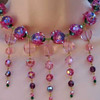 Strawberry Fields Forever - Bib necklace with the most beautiful Swarovski Crystals