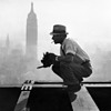 Charles C. Ebbets in 1932 the day he took the famous "Men on a Beam" image of 11 steelworkers having lunch above the Manhattan.