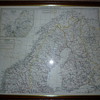 British WW11 silk escape map, Scandinavia and the Baltic.