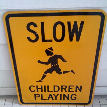 Slow Children Playing Sign - Signs
