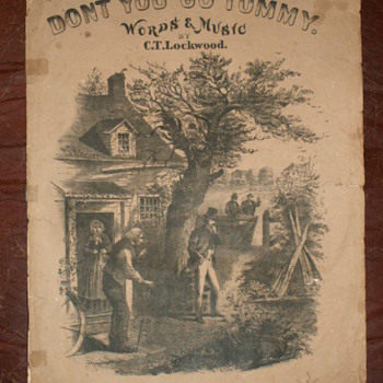 1867 "Don't You Go, Tommy" By C.T. Lockwood ~ Sheet Music - Music