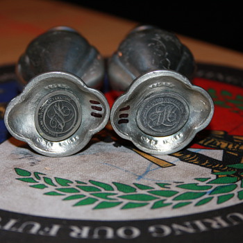 medal and Crystal Salt and Pepper Shakers.