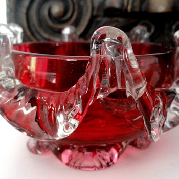 KRALIK OPEN SALT - Art Glass