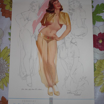 "1957 PINUP CALENDAR" BY TED WITHERS(HOLLYWOOD) - Paper
