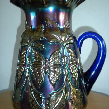 Butterfly & Fern Pitcher - Blue