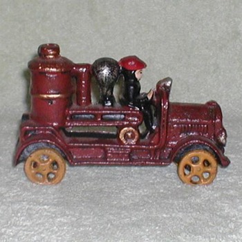 Cast Iron painted Fire Pumper