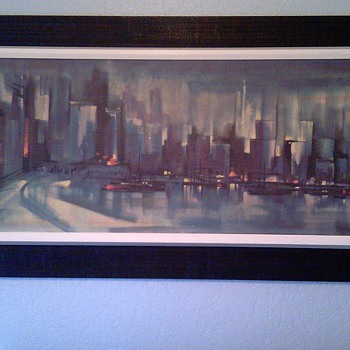 Mid Century City Scape Print