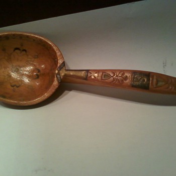 Hand Carved Wooden Spoon 1921