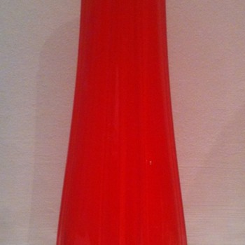 Hallmarked Czech vase straddling Nouveau and Deco - Art Glass