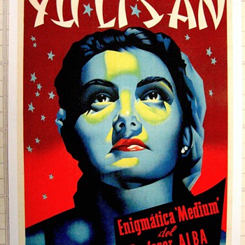 Original 1959 "Yu-Li-San" Stone Lithograph Poster