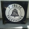 Bell System Public Telephone Flange Sign