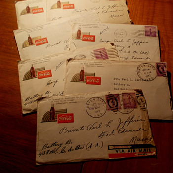 1940s Coca-Cola envelopes and letters...from three generations