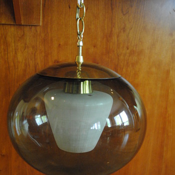 Retro Globe Hanging light with interior shade