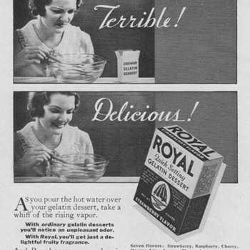 1934 - Royal Desserts Advertisement