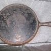 Vintage Antique Flat pancake skillett # 8 and "P" marks who made it?????