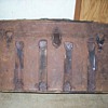 My old trunk, pressed metal with wooden staves that run from back to front.