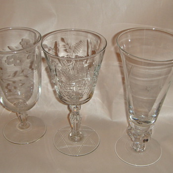 glassware- 3 different patterns - Glassware