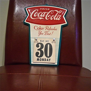 Coca Cola 1963  Metal Fishtail Calendar