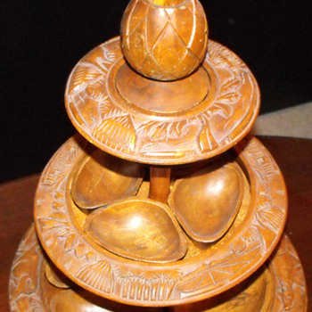 Monkey pod, hand carved serving tray - Kitchen
