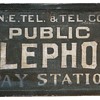 N.E. Tel. & Tel. Co. Public Telephone Pay Station Rectangle Sign
