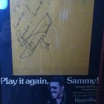 Autographed Sammy Davis Jr. Poster - Music