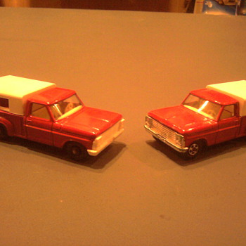 Ford trucks in regular wheels and the transitional superfast version with the chrome grille.