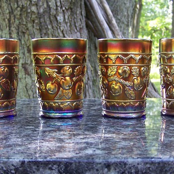 The Tumblers to Complete my Fenton Apple Tree Water Set!