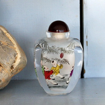Glass Encased Snuff Bottle - Asian