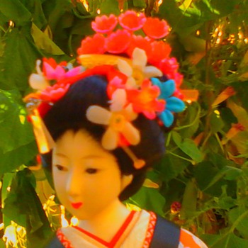 Spring beauty maiko with non-glass, painted on eyes (continued) - Dolls