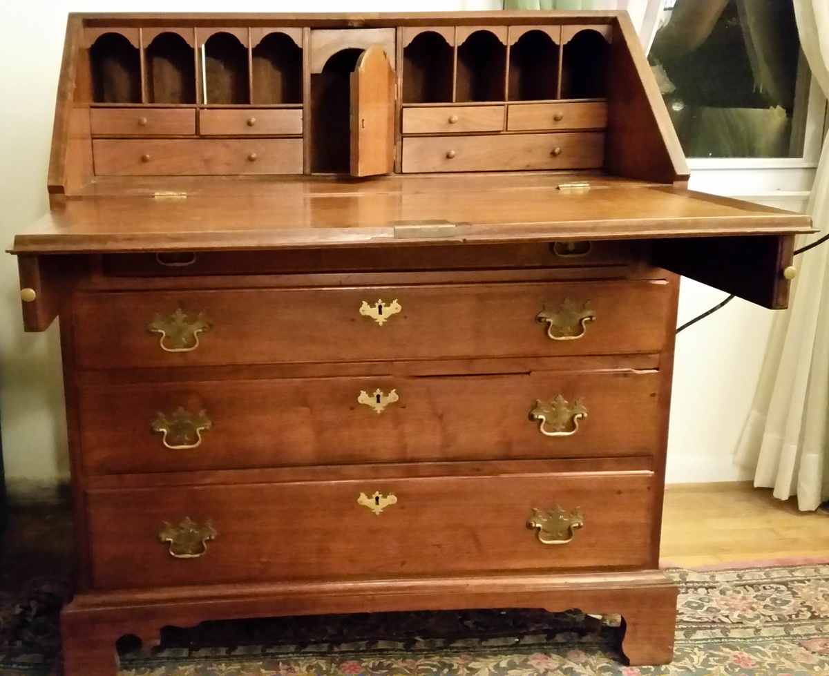 Antique Walnut Drop Front (Flip Top) Desk Collectors Weekly