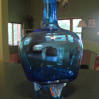 Blenko Decanter-Don Shepard/WH Blenko - Art Glass
