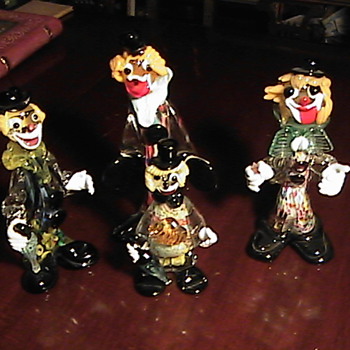 Collection of Murano Art Glass Clowns
