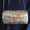 Silver purse with chain