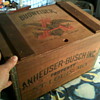 anheuser-busch wooden beer crate