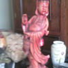 Tall wood Chinese  statue