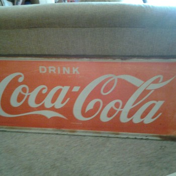 Vintage Coca Cola Tin Sign VERY BIG 5FT X2FT 