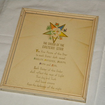 Vintage Order of the Eastern Star Frame