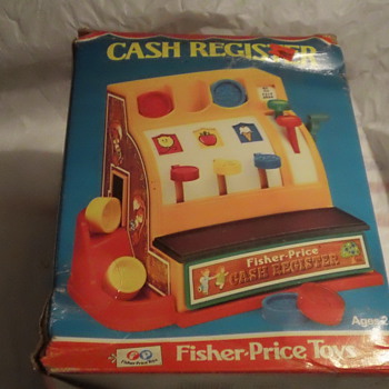 1975 FISH-PRICE TOY CASH REGISTER FACTORY SEAL AND MINT - Toys