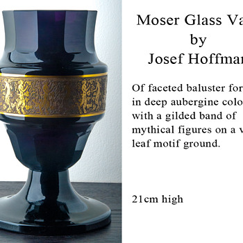 Moser Glass Vase by Josef Hoffman
