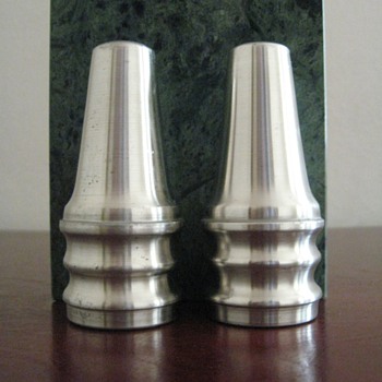 VINTAGE  MODERN SALT & PEPPER SHAKERS  - NORWAY PEWTER